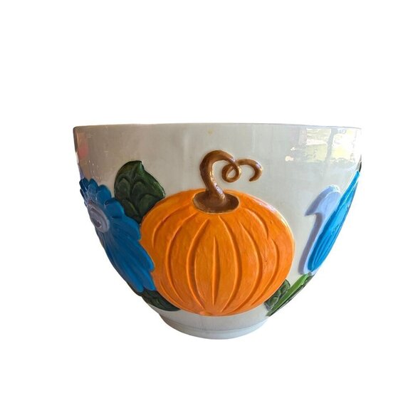 Colorful Ceramic Bowl With 3D Fruit & Floral Design - Picture 11 of 13